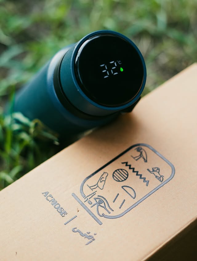 Grey Smart Digital Thermos 800ml Bottle