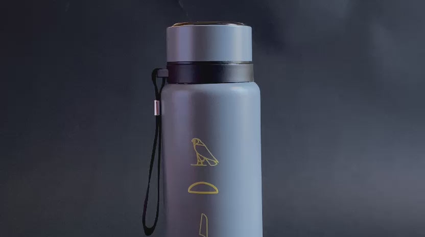 Grey Smart Digital Thermos 800ml Bottle